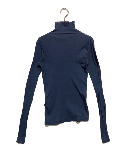 AURALEE（オーラリー）AURALEE (オーラリー) HIGH GAUGE SHEER RIB TURTLE NECK L/S TEE ネイビー サイズ:SIZE 1の古着・服飾アイテム