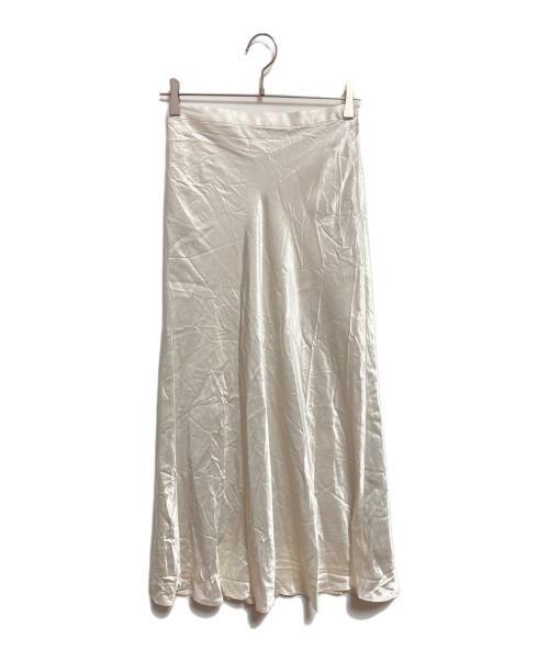 1er Arrondissement（プルミエ アロンディスモン）1er Arrondissement (プルミエ アロンディスモン) ヴィンテージサテンスカート アイボリー サイズ:36の古着・服飾アイテム