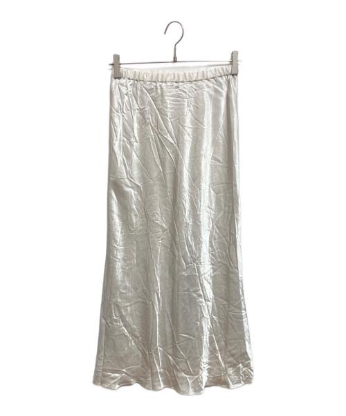 1er Arrondissement（プルミエ アロンディスモン）1er Arrondissement (プルミエ アロンディスモン) ヴィンテージサテンスカート アイボリー サイズ:36の古着・服飾アイテム