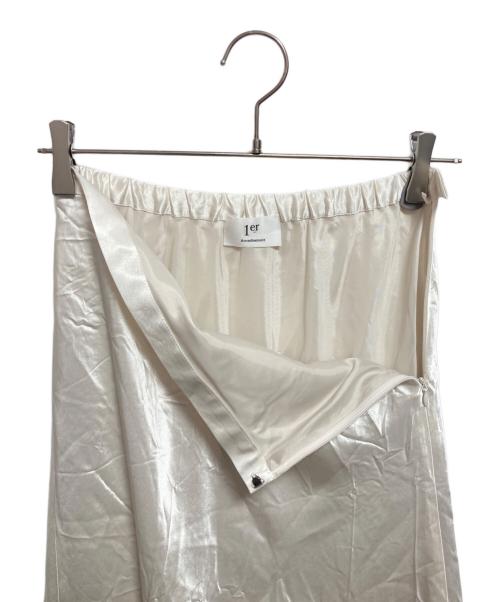 1er Arrondissement（プルミエ アロンディスモン）1er Arrondissement (プルミエ アロンディスモン) ヴィンテージサテンスカート アイボリー サイズ:36の古着・服飾アイテム