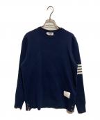 Thom Browneトムブラウン）の古着「クルーネックニット」｜ネイビー