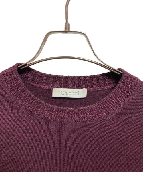 Cruciani（クルチアーニ）CRUCIANI (クルチアーニ) クルーネックニット ボルドー サイズ:48の古着・服飾アイテム