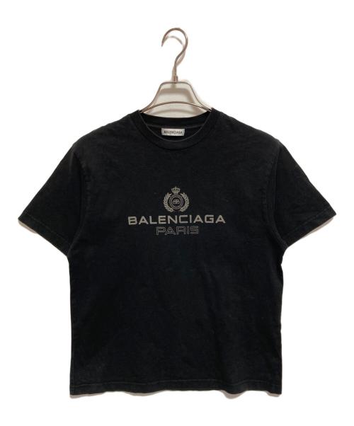 BALENCIAGA（バレンシアガ）BALENCIAGA (バレンシアガ) ロゴプリントTシャツ ブラック サイズ:XSの古着・服飾アイテム