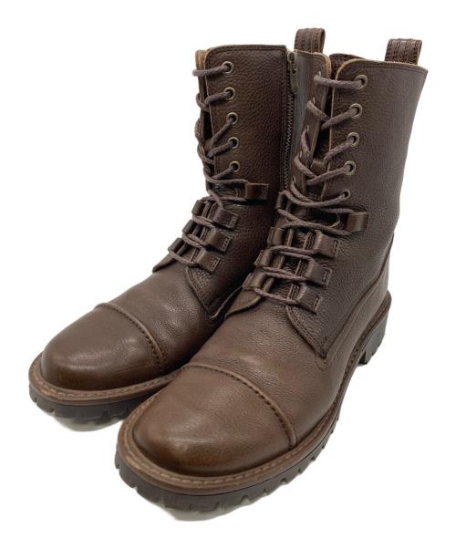 SAYA（サヤ）SAYA (サヤ) レースアップショートブーツ ブラウン サイズ:SIZE 24.5cmの古着・服飾アイテム