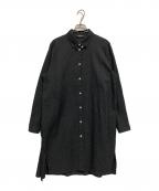 YACCO MARICARDヤッコマリカルド）の古着「ピンタックロングシャツ」｜ブラック