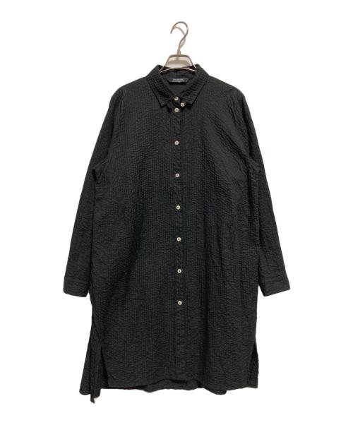 YACCO MARICARD（ヤッコマリカルド）YACCO MARICARD (ヤッコマリカルド) ピンタックロングシャツ ブラック サイズ:Nの古着・服飾アイテム