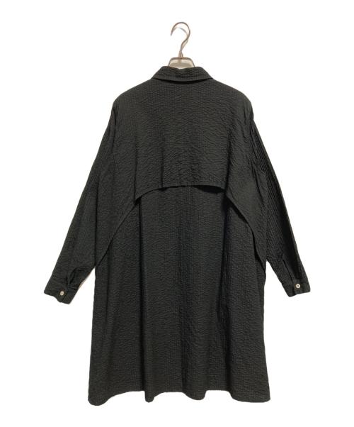 YACCO MARICARD（ヤッコマリカルド）YACCO MARICARD (ヤッコマリカルド) ピンタックロングシャツ ブラック サイズ:Nの古着・服飾アイテム