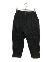 YACCO MARICARD（ヤッコマリカルド）の古着「ピンタックイージーパンツ」｜ブラック