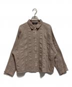 YACCO MARICARDヤッコマリカルド）の古着「ピンタックワイドシャツ」｜ベージュ