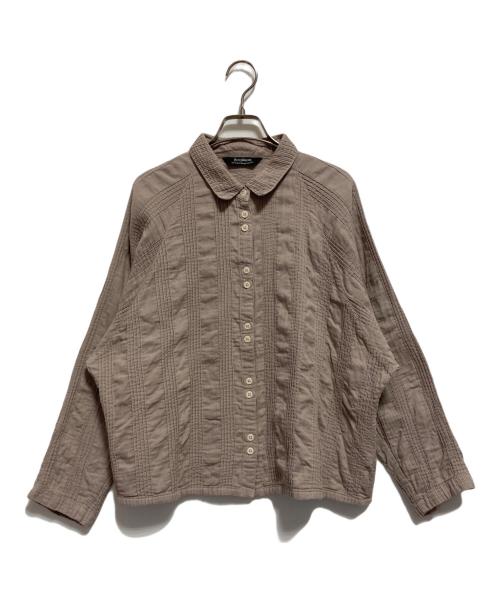 YACCO MARICARD（ヤッコマリカルド）YACCO MARICARD (ヤッコマリカルド) ピンタックワイドシャツ ベージュ サイズ:2の古着・服飾アイテム