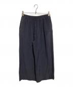 DRAWERドゥロワー）の古着「FALL1 シルクジョーゼットドローストパンツ」｜ネイビー