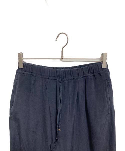 DRAWER（ドゥロワー）Drawer (ドゥロワー) FALL1 シルクジョーゼットドローストパンツ ネイビー サイズ:FREEの古着・服飾アイテム