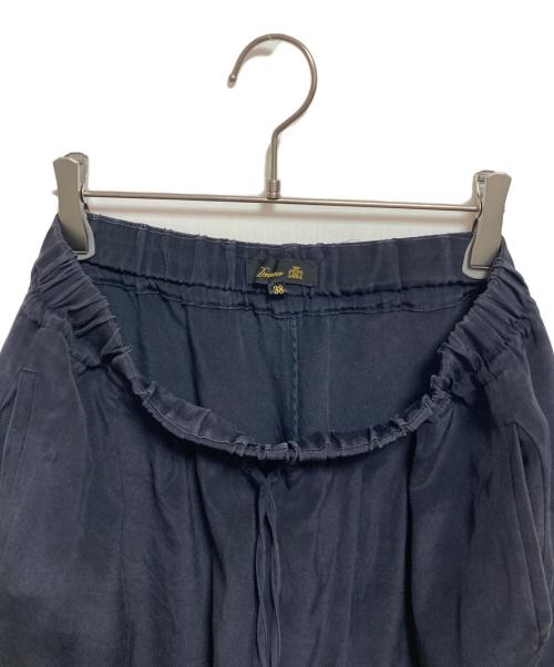 DRAWER（ドゥロワー）Drawer (ドゥロワー) FALL1 シルクジョーゼットドローストパンツ ネイビー サイズ:FREEの古着・服飾アイテム