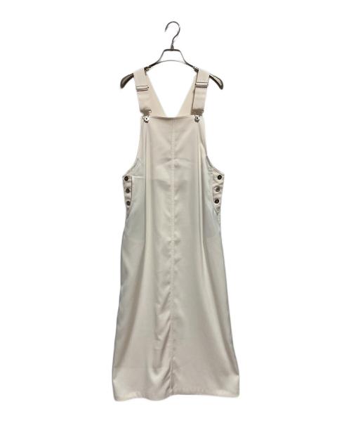 ESTNATION（エストネーション）ESTNATION (エストネーション) ダブルクロスサテンジャンパースカート アイボリー サイズ:36の古着・服飾アイテム