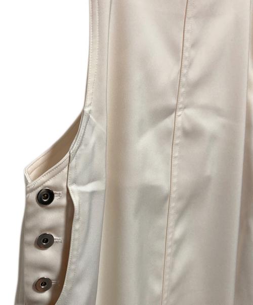 ESTNATION（エストネーション）ESTNATION (エストネーション) ダブルクロスサテンジャンパースカート アイボリー サイズ:36の古着・服飾アイテム