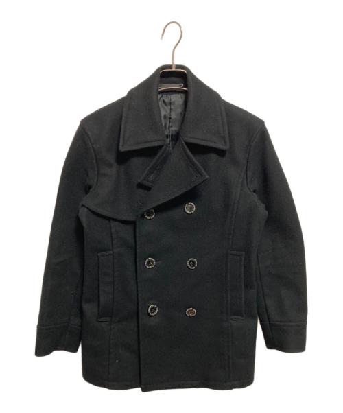 Pherrow's（フェローズ）PHERROW'S (フェローズ) ウール メルトン Pコート ブラック サイズ:38の古着・服飾アイテム