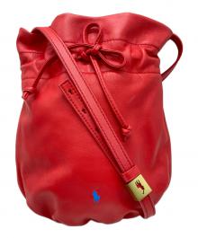 POLO RALPH LAUREN（ポロ・ラルフローレン）の古着「巾着ショルダーバッグ」｜レッド