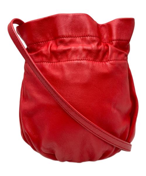 POLO RALPH LAUREN（ポロ・ラルフローレン）POLO RALPH LAUREN (ポロ・ラルフローレン) 巾着ショルダーバッグ レッドの古着・服飾アイテム
