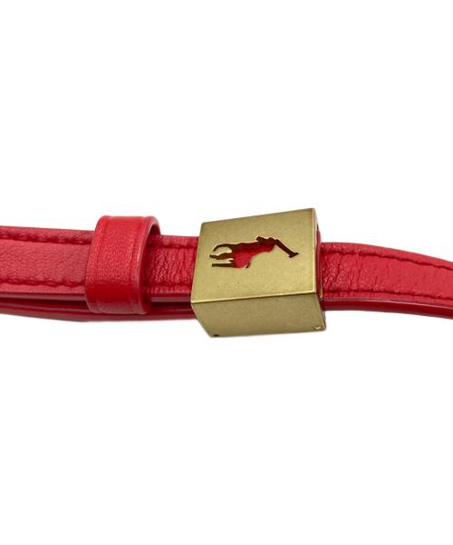 POLO RALPH LAUREN（ポロ・ラルフローレン）POLO RALPH LAUREN (ポロ・ラルフローレン) 巾着ショルダーバッグ レッドの古着・服飾アイテム