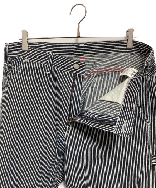 KOJIMA GENES（コジマジーンズ）KOJIMA GENES (コジマジーンズ) ヒッコリー ペインターデニムパンツ ブラック サイズ:W36の古着・服飾アイテム