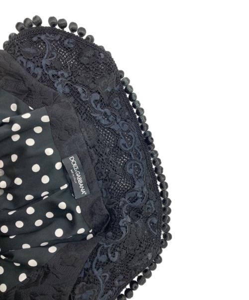 DOLCE & GABBANA（ドルチェ＆ガッバーナ）DOLCE & GABBANA (ドルチェ＆ガッバーナ) ジャガードフリンジレースジャケット ブラック サイズ:40の古着・服飾アイテム