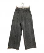 editionエディション）の古着「ガーメントウォッシュ ワイドパンツ」｜グレー