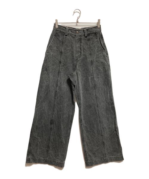 edition（エディション）Edition (エディション) ガーメントウォッシュ ワイドパンツ グレー サイズ:36の古着・服飾アイテム