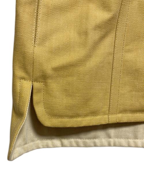 JIL SANDER（ジルサンダー）JIL SANDER (ジルサンダー) ノーカラーデニムジャケット イエロー サイズ:34の古着・服飾アイテム