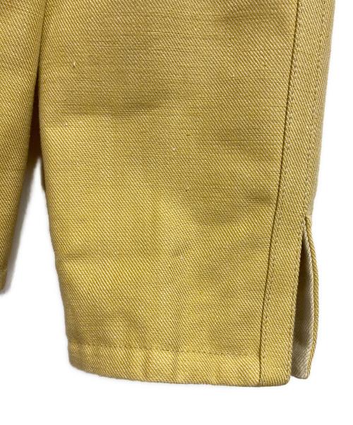 JIL SANDER（ジルサンダー）JIL SANDER (ジルサンダー) ノーカラーデニムジャケット イエロー サイズ:34の古着・服飾アイテム