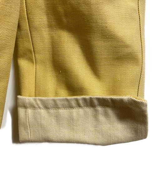 JIL SANDER（ジルサンダー）JIL SANDER (ジルサンダー) ノーカラーデニムジャケット イエロー サイズ:34の古着・服飾アイテム