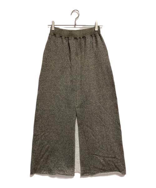 IRONING（アイロニング）IRONING (アイロニング) アイロニンググリッタースウェットロングスカート グレーの古着・服飾アイテム
