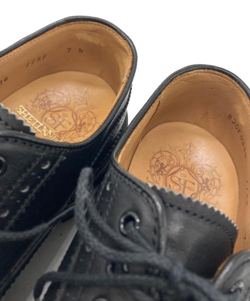 SHETLAND FOX（シェットランドフォックス）SHETLAND FOX (シェットランドフォックス) ハンプトン メダリオン シューズ ブラック サイズ:7ｂの古着・服飾アイテム
