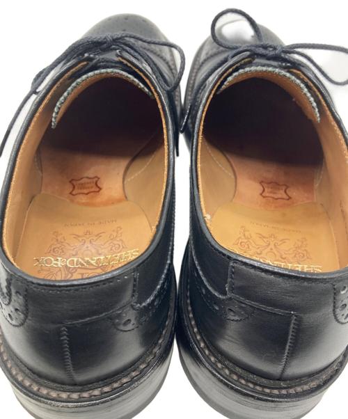 SHETLAND FOX（シェットランドフォックス）SHETLAND FOX (シェットランドフォックス) ハンプトン メダリオン シューズ ブラック サイズ:7ｂの古着・服飾アイテム