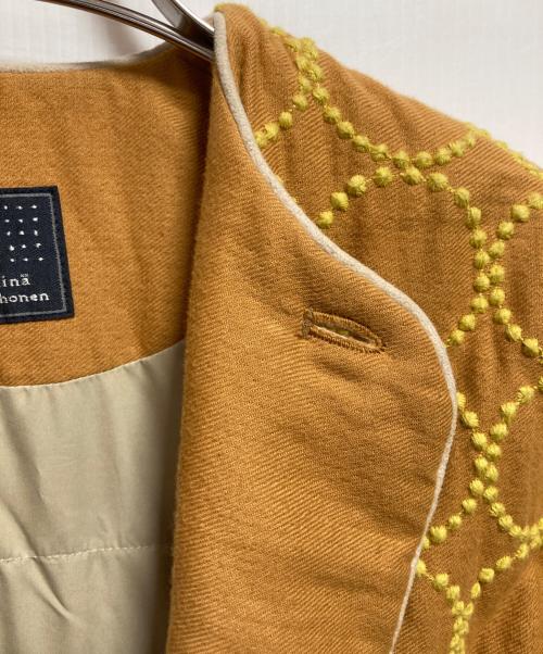 mina perhonen（ミナ ペルホネン）mina perhonen (ミナ ペルホネン) タンバリンコート ベージュ サイズ:110CMの古着・服飾アイテム