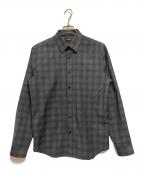 theoryセオリー）の古着「Wool Shirt Check Irving Shirt」｜グレー