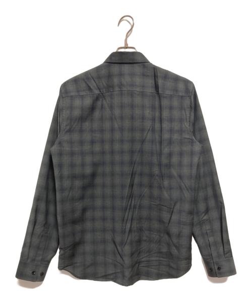 theory（セオリー）theory (セオリー) Wool Shirt Check Irving Shirt グレー サイズ:Sの古着・服飾アイテム