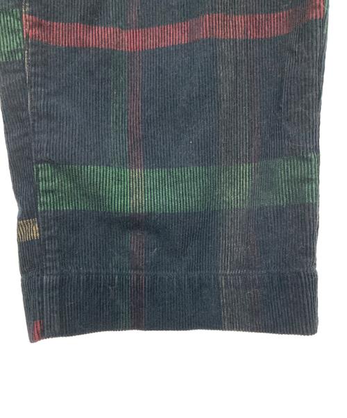 Pal'las Palace（パラスパレス）PAL'LAS PALACE (パラスパレス) タータンチェックコーデュロイパンツ グリーン サイズ:3の古着・服飾アイテム