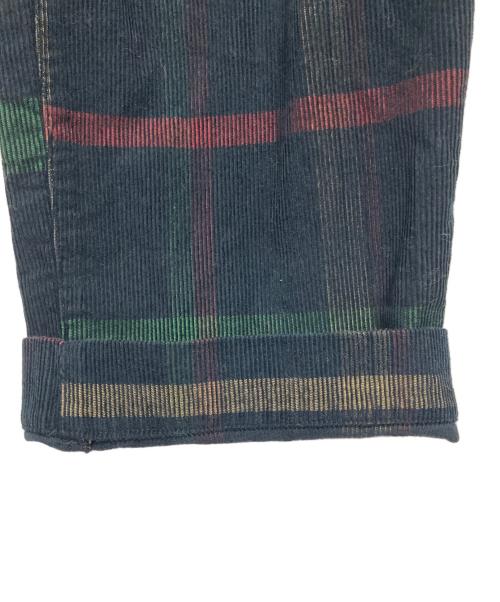 Pal'las Palace（パラスパレス）PAL'LAS PALACE (パラスパレス) タータンチェックコーデュロイパンツ グリーン サイズ:3の古着・服飾アイテム