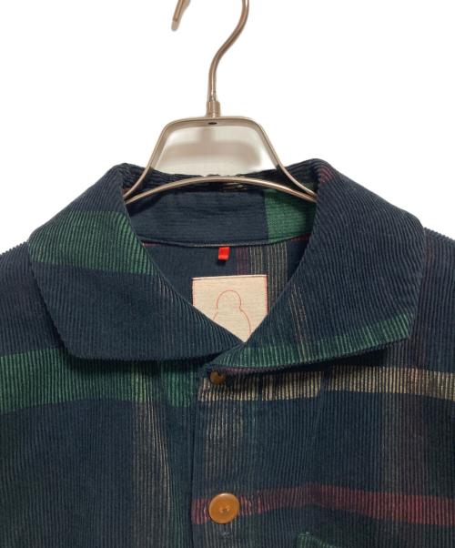 Pal'las Palace（パラスパレス）PAL'LAS PALACE (パラスパレス) タータンチェックコーデュロイシャツ グリーン サイズ:3の古着・服飾アイテム