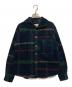 PAL'LAS PALACE（パラスパレス）の古着「タータンチェックコーデュロイシャツ」｜グリーン