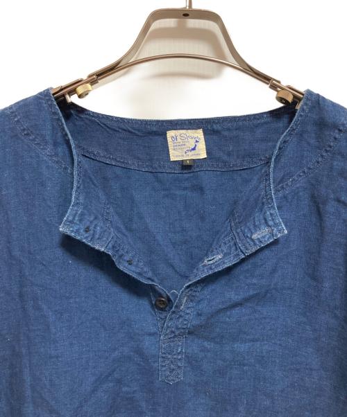 orSlow（オアスロウ）orSlow (オアスロウ) インディゴリネンプルオーバーシャツ インディゴ サイズ:1の古着・服飾アイテム