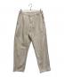 DANTON（ダントン）の古着「カラーステッチ イージーパンツ」｜ベージュ