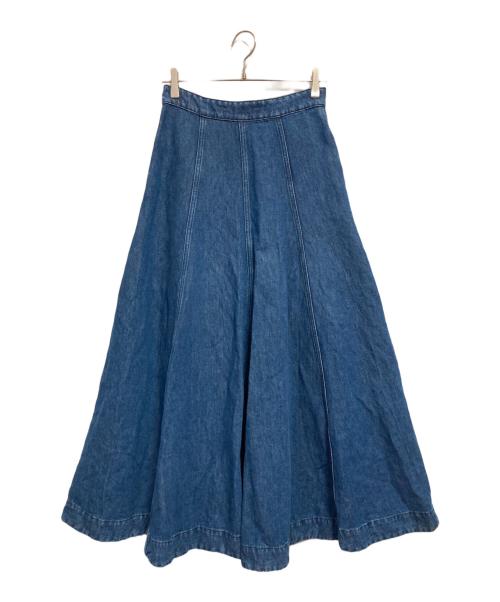 Acne studios（アクネ ストゥディオス）ACNE STUDIOS (アクネ ストゥディオス) デニムフレアスカート インディゴ サイズ:36の古着・服飾アイテム