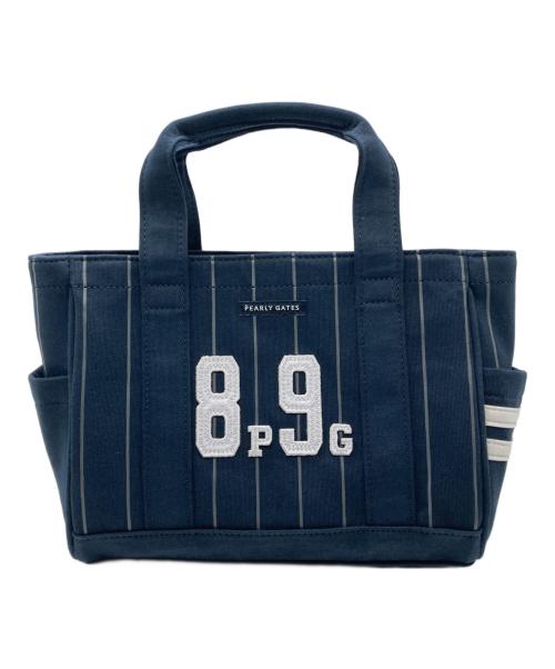 PEARLY GATES（パーリーゲイツ）PEARLY GATES (パーリーゲイツ) ピンストライプ柄裏毛カートバッグ ネイビー 未使用品の古着・服飾アイテム