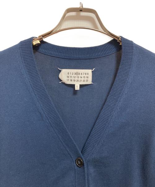 Maison Margiela（メゾンマルジェラ）Maison Margiela (メゾンマルジェラ) エルボーパッチ付ニットカーディガン ブルー サイズ:Sの古着・服飾アイテム