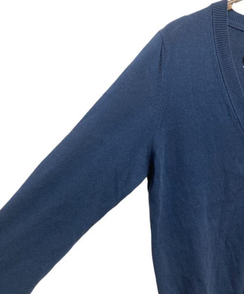 Maison Margiela（メゾンマルジェラ）Maison Margiela (メゾンマルジェラ) エルボーパッチ付ニットカーディガン ブルー サイズ:Sの古着・服飾アイテム