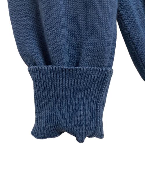 Maison Margiela（メゾンマルジェラ）Maison Margiela (メゾンマルジェラ) エルボーパッチ付ニットカーディガン ブルー サイズ:Sの古着・服飾アイテム