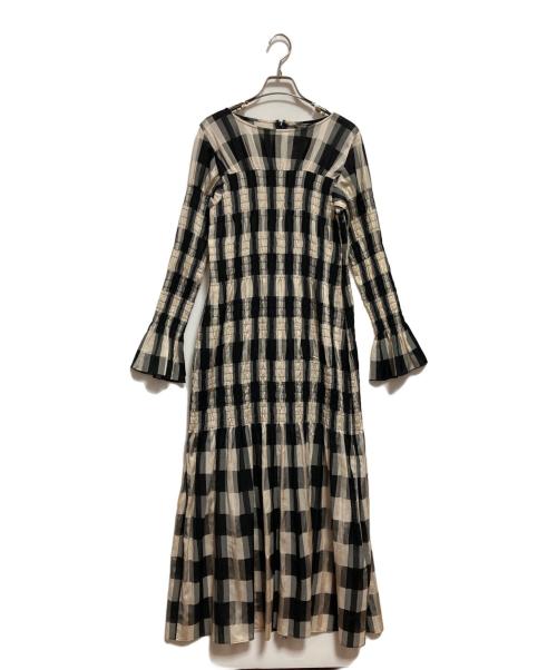 CLANE（クラネ）CLANE (クラネ) SHIRRING LONG ONEPIECE ベージュ サイズ:2の古着・服飾アイテム