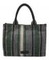 CONVERSE TOKYO（コンバーストウキョウ）の古着「STRIPE SQUARE TOTEBAG」｜グレー×グリーン