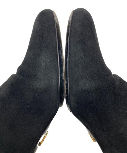 PRADA（プラダ）PRADA (プラダ) スウェードロングブーツ ブラック サイズ:36の古着・服飾アイテム